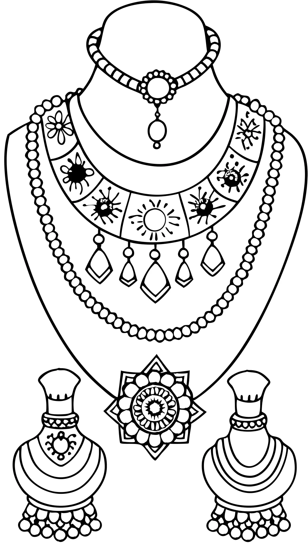 jewelry coloring pages